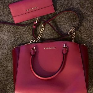 Michael Kors Large Satchel with Matching Wallet